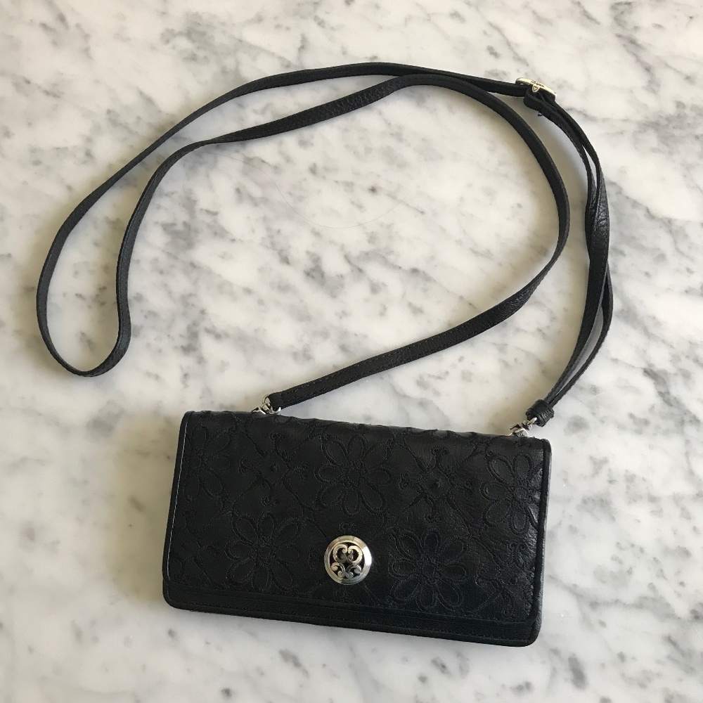 Brighton Embroidered crossbody wallet